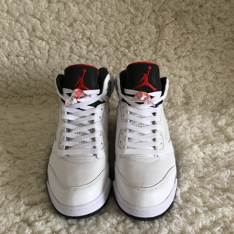 Authentic Air Jordan 5 White Cement